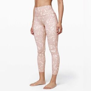 Lululemon Wunder Under High-Rise Crop Women’s Leggings Shadow Leaf Luxtreme 10